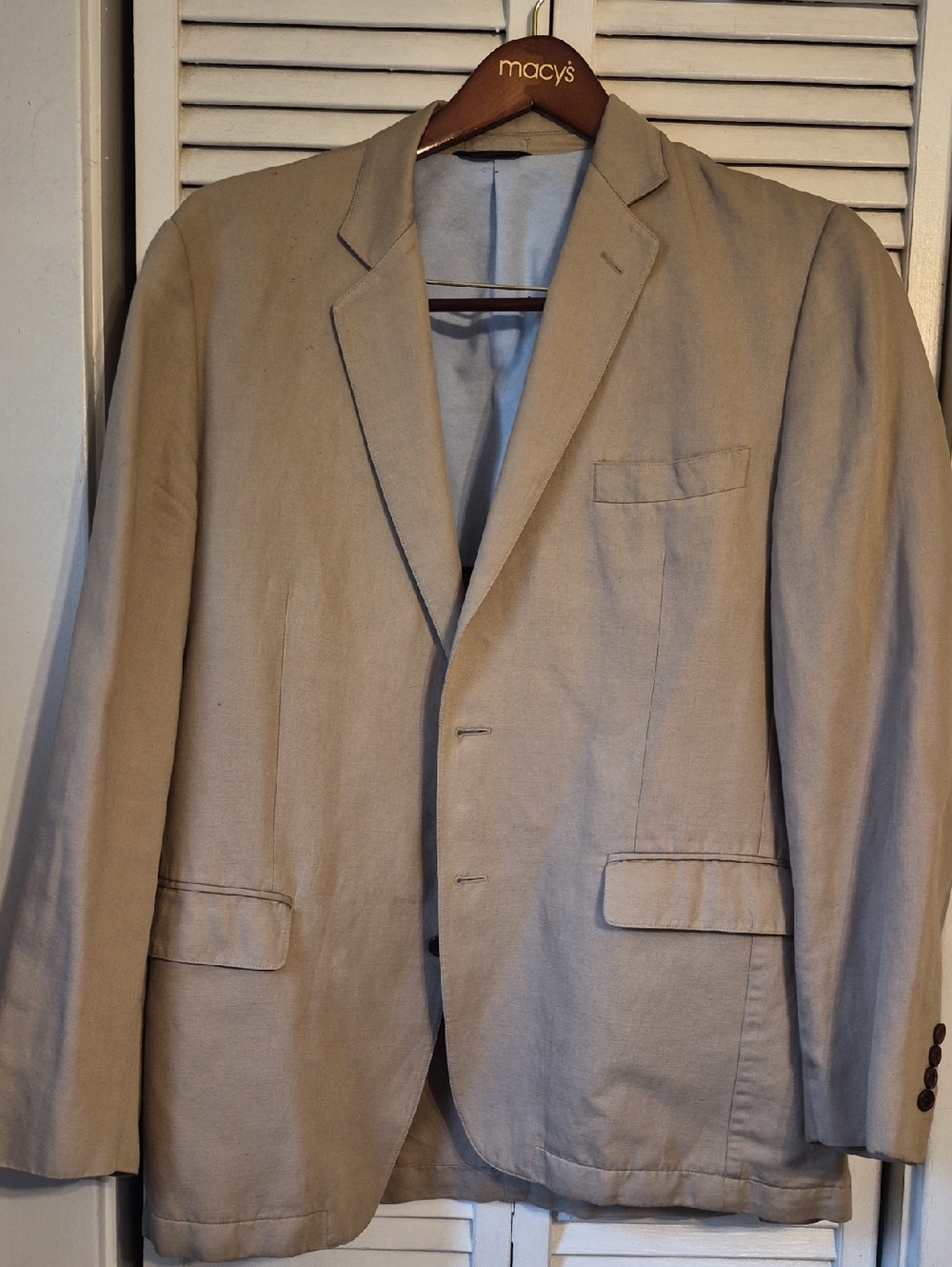 Brooks Brothers 360 Light Beige Men's Linen Sport Coat Khaki